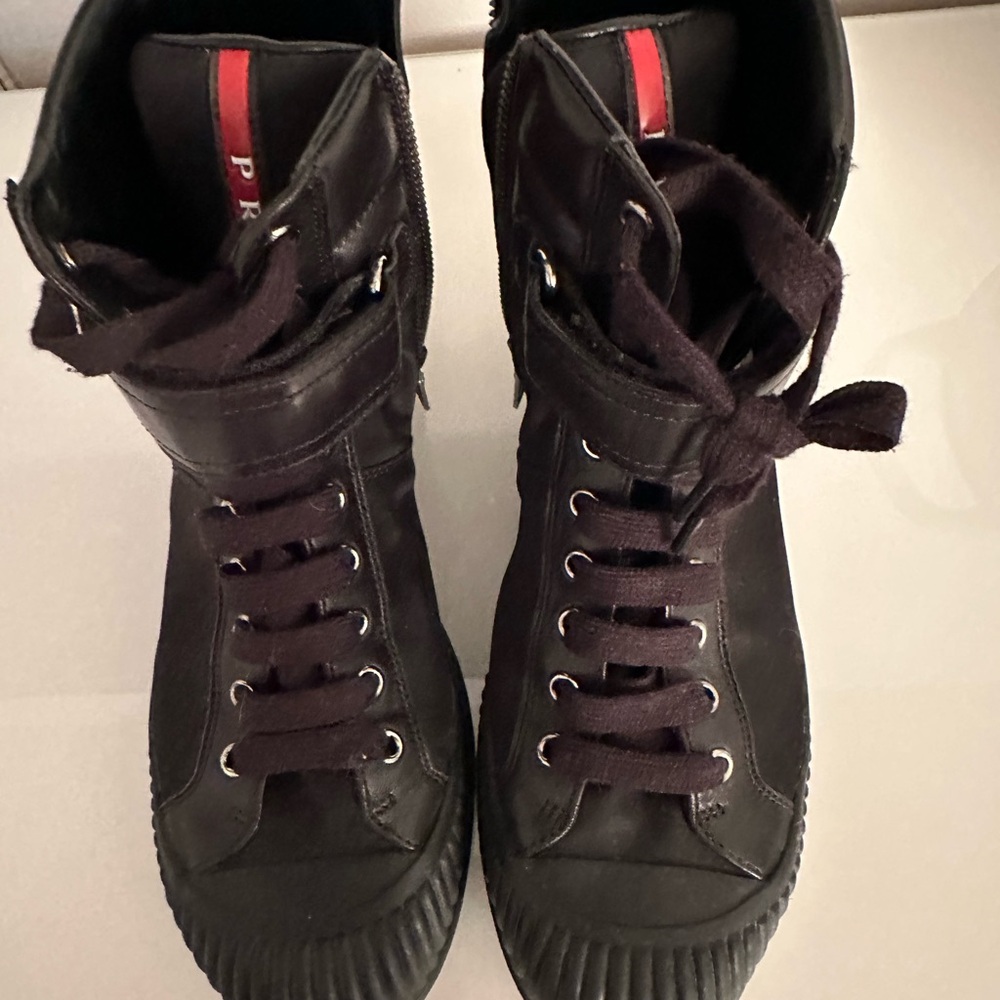 PRADA Women’s Black High-Top Sneakers